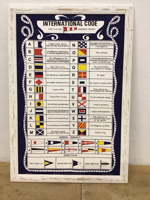 21x31 Framed International Code Map
