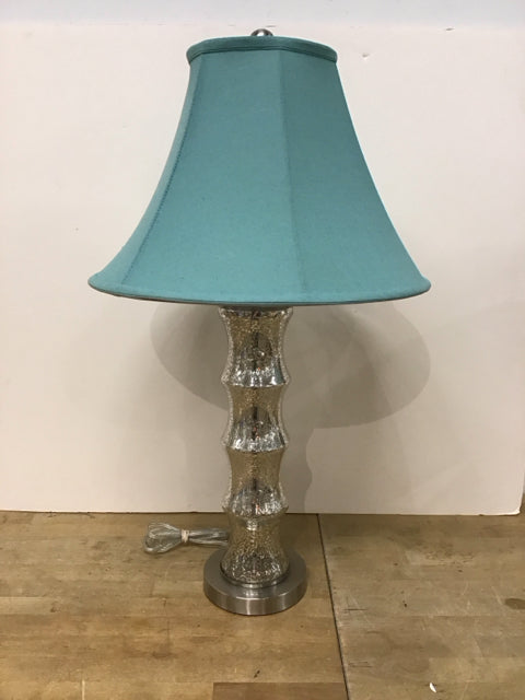 24" Mercury Glass Segmented Column Lamp