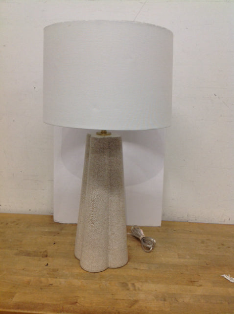 31" Uttermost Shagreen Tan Ceramic Lamp w/Shade