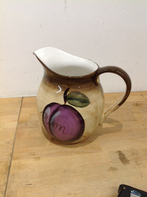 10" Ceramic Plum Pitcher