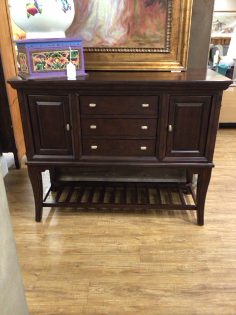 City Furniture Kevin Charles Dark Wood Three Drawer/Two Door Buffet