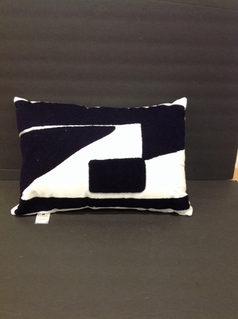 White Pillow w/Black Design
