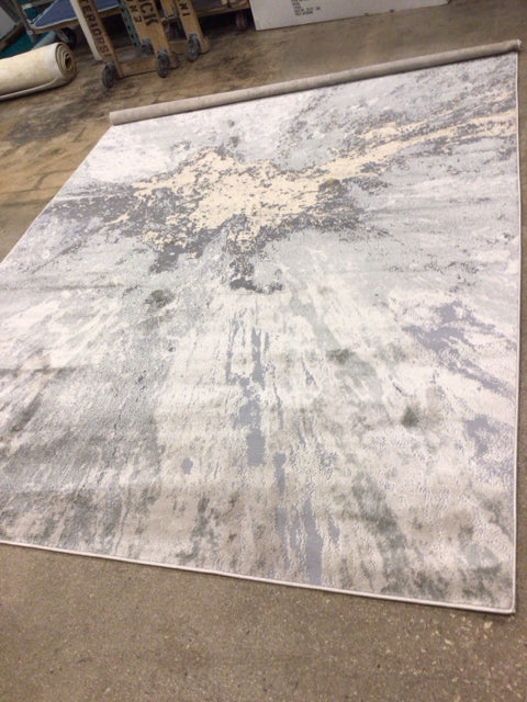 6'7" X 9' NuLoom Druzy Silver Turkish Rug