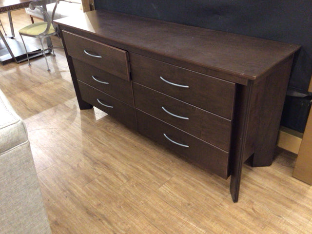 EL Dorado Dark Wood Six Drawer Dresser W/Oval Mirror