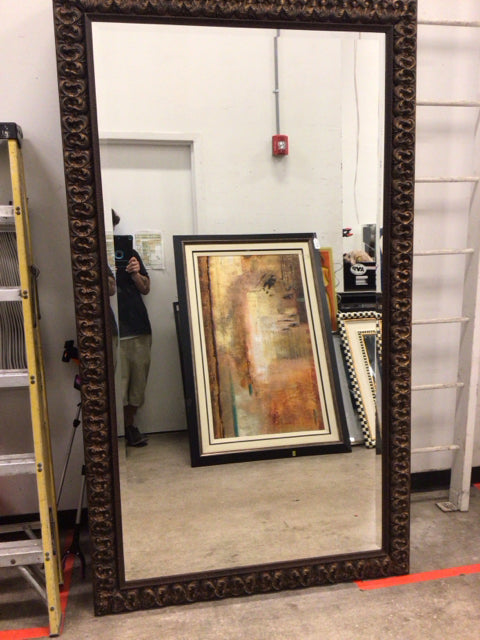 47 1/2" X 83 1/2" Dark Framed Beveled Floor Mirror