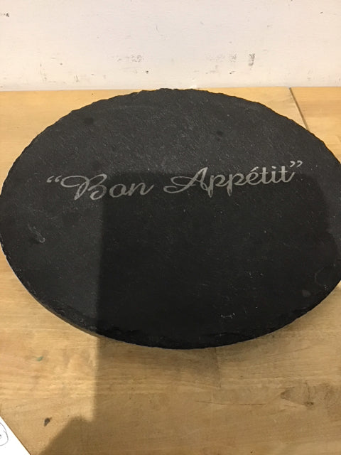 15" Charcoal Stone Lazy Susan