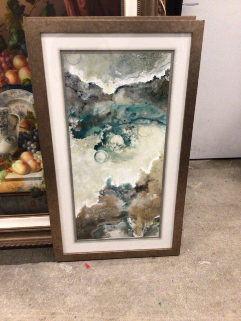25" X 43" Baers Furniture Framed Abstract Print