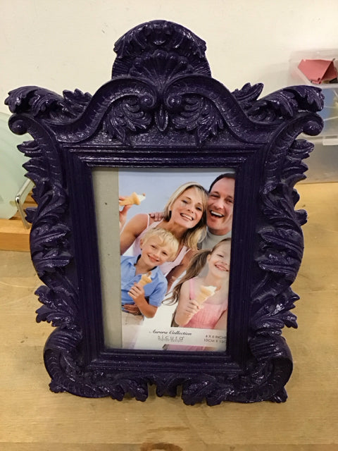 4"x6" Purple Ornate Resin Photo Frame