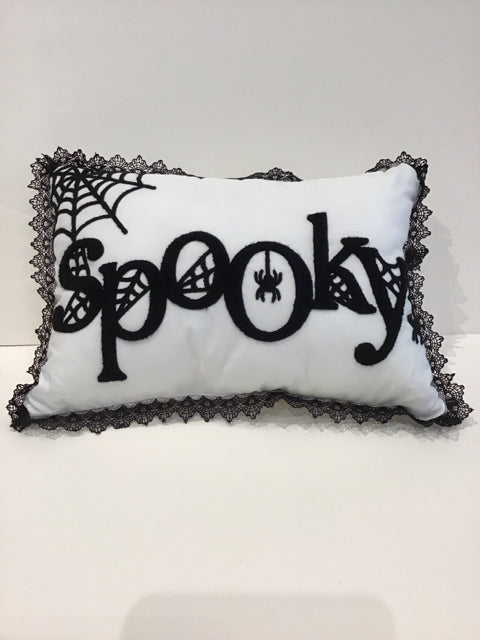 White "Spooky" Pillow