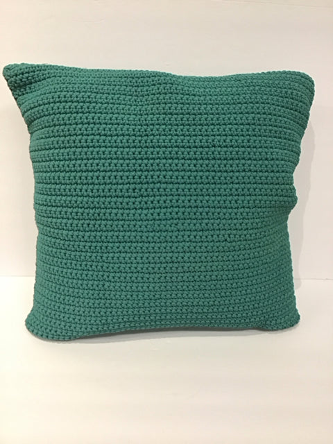 Green Woven Pillow