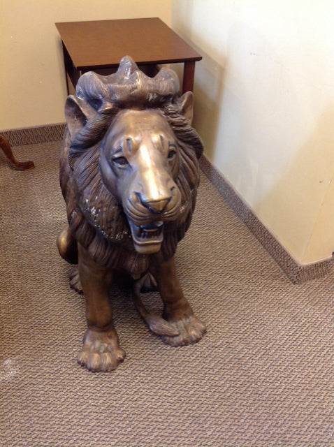 34" Brass Lion