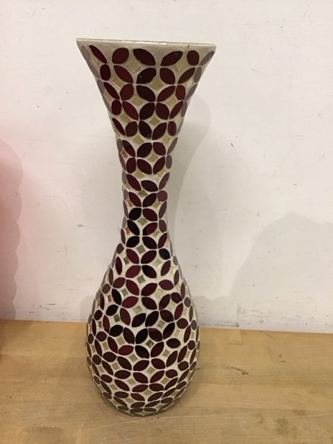 17.5" Glass Mosaic Vase