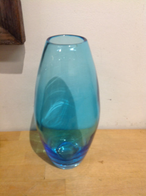 Vase-12 " Blue Glass