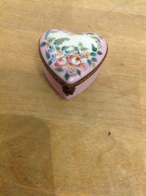 Limoges Heart Trinket Box