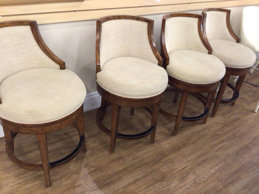 21" X 24" X 36.75" Set Of 4 Lexington Ocean Club Cabana Swivel Counter Stools