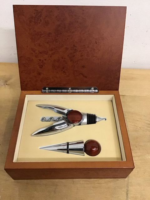 Veritas Cork Screw & Stopper Boxed Gift Set