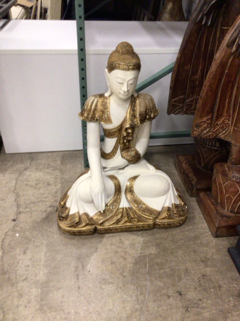 Sitting Wood Carved Buddha