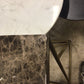 AS-IS Geometric Marble Top Console Table(Corner Damage)