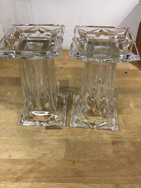 7" Glass Candle Holders