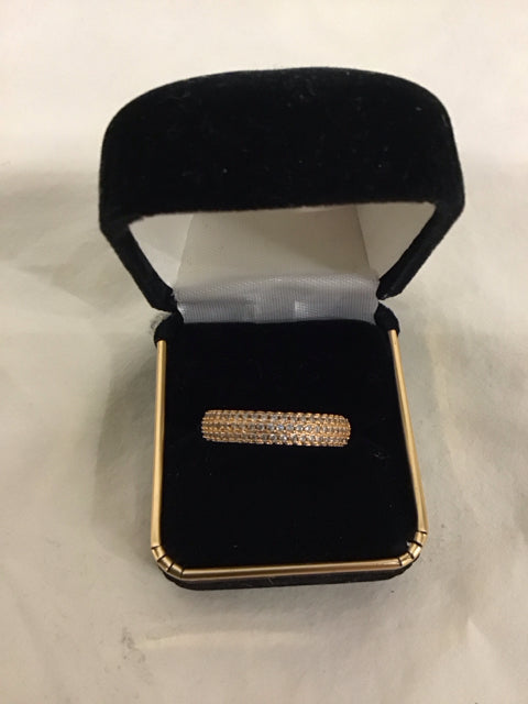 Goldtone CZ Ring