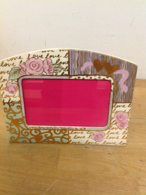 Photo Frame- 4" X 6" Floral Love