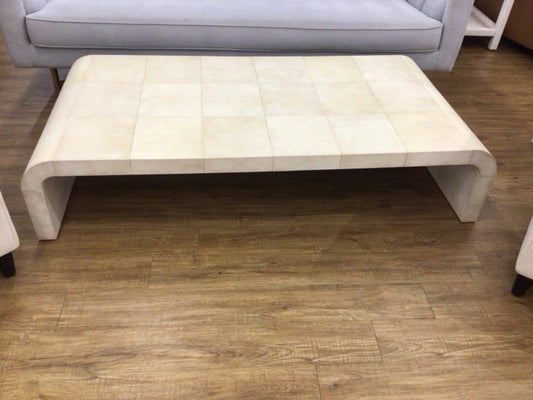 RH Lucien Bone Parchment Coffee Table