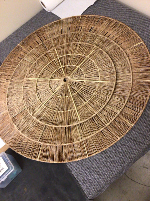 Set Of 3 Round Woven Jute Wall Decor