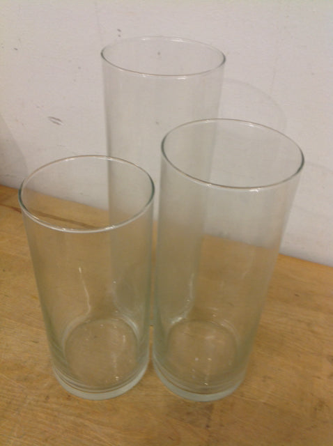 Set Of 3 Glass Cylinders