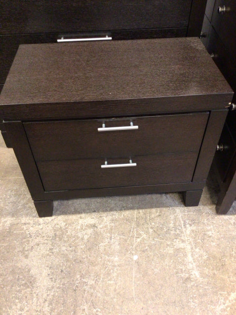 Casana Dark Brown Two Drawer Nightstand