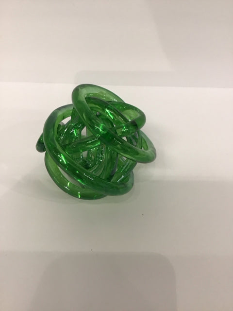 6" Green Glass Orb