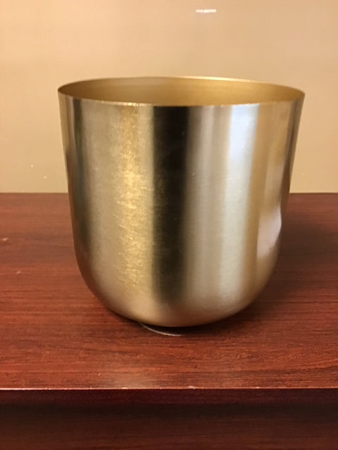 10"x9.5" Gold Metal Planter