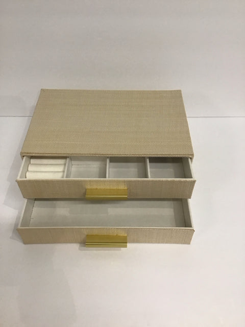 2-Drawer Maize Weave Jewelry Box