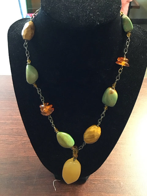 Vintage Mixed Gemstone Necklace