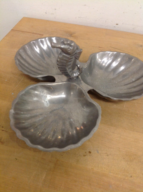 10" Silver Claim Seahorse Bowls