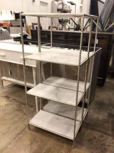 21.5x48 Metal/Stone 4 Shelf Unit