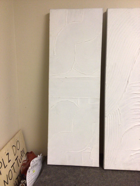 36" X 12" Textured Abstract Print On Canvas