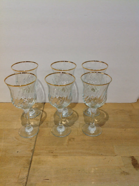 6 Maxim "Circle Wear" Glass Goblets