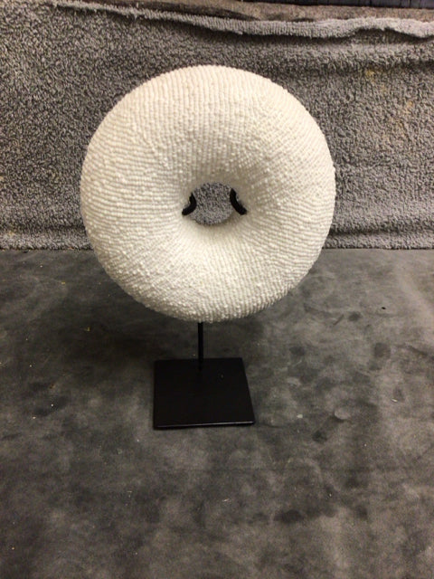 9" Bangcame White Clay & Bead Bangle(Cameroon)