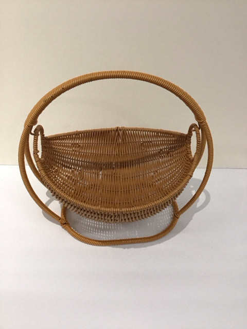 Tan Woven Hanging Basket