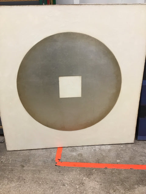 48" Sq. Circle Metallic Abstract Art