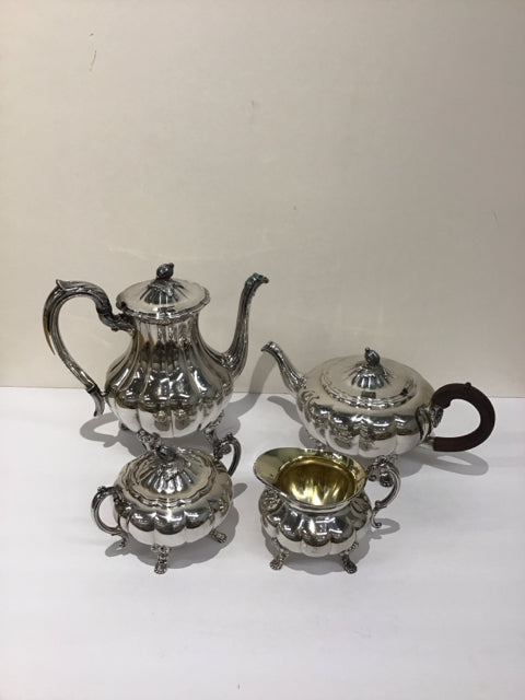 4-pc Silverplate Melon Coffee/Tea Service Set