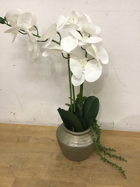 21" Potted Faux Orchid Plant