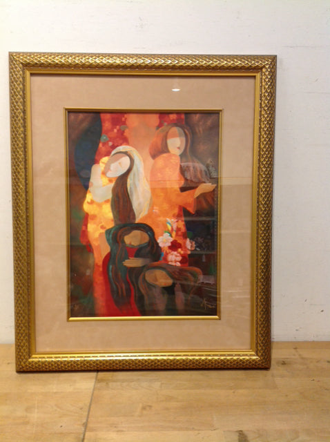 29x24 Framed Arbe "Flower Beauties" Giclee