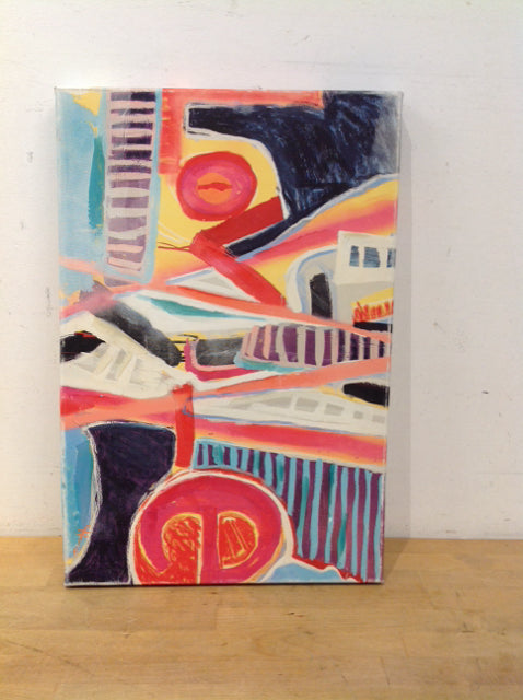 24x16 Mixed Media Abstract on Canvas