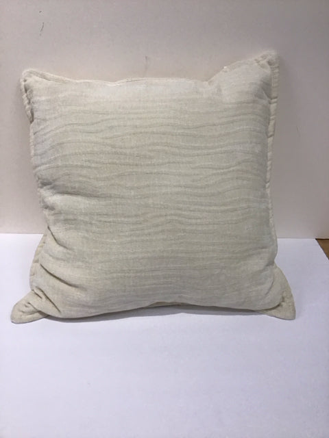 White Velour Pillow w/Waves