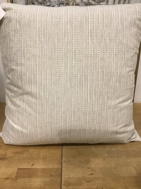 26" Bellamy Lane Sage & Cream Stripes & Dots Pillow