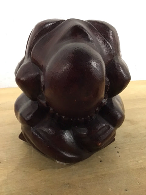 5" Wooden Shy Man Buddha