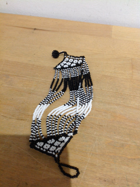 Bracelet- Black & White Multi Beaded