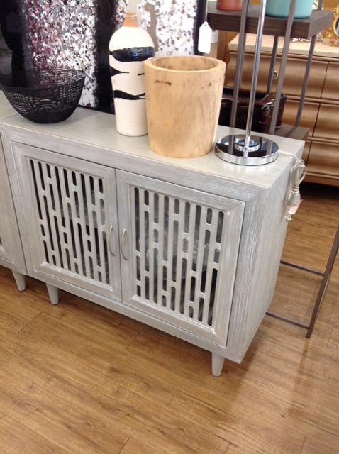 Weathered Grey 2 Door Wood Cabinet