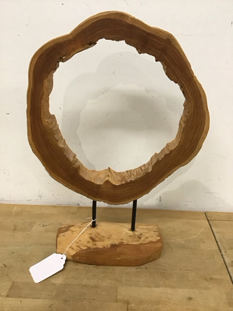 21" Round Wood Sculpture